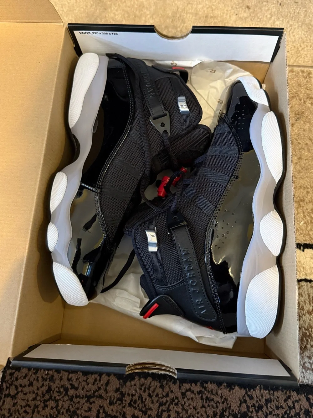 Air Jordan 6 Rings Black/White Men’s Sneakers (Men’s Size: 8.5)